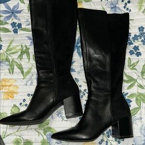 Alfani Black Knee-High Heeled Boots with Sleek Design